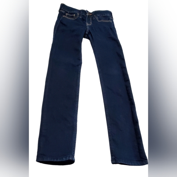 Abercrombie & Fitch Jeans Girls Youth 12 Straight Mid Rise Dark Wash Stretch - Picture 5 of 7